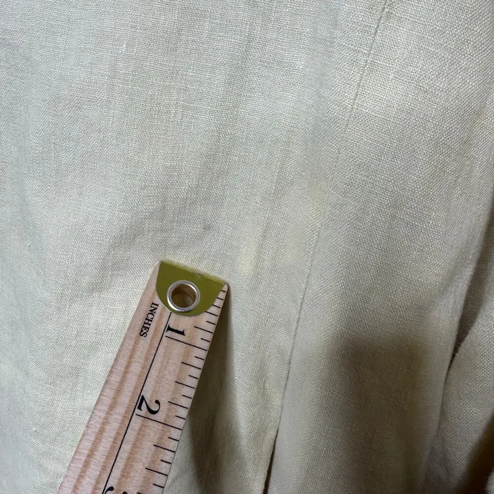 Madewell 100% Linen Blazer Yellow Women’s XL Lightweight Spring 2023 Style NM157